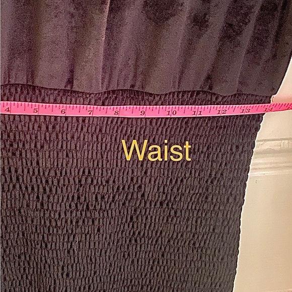 French Connection Sula Black Velvet Ruffle Long Sleeve Mini Sheath Dress NWT M - Picture 8 of 10